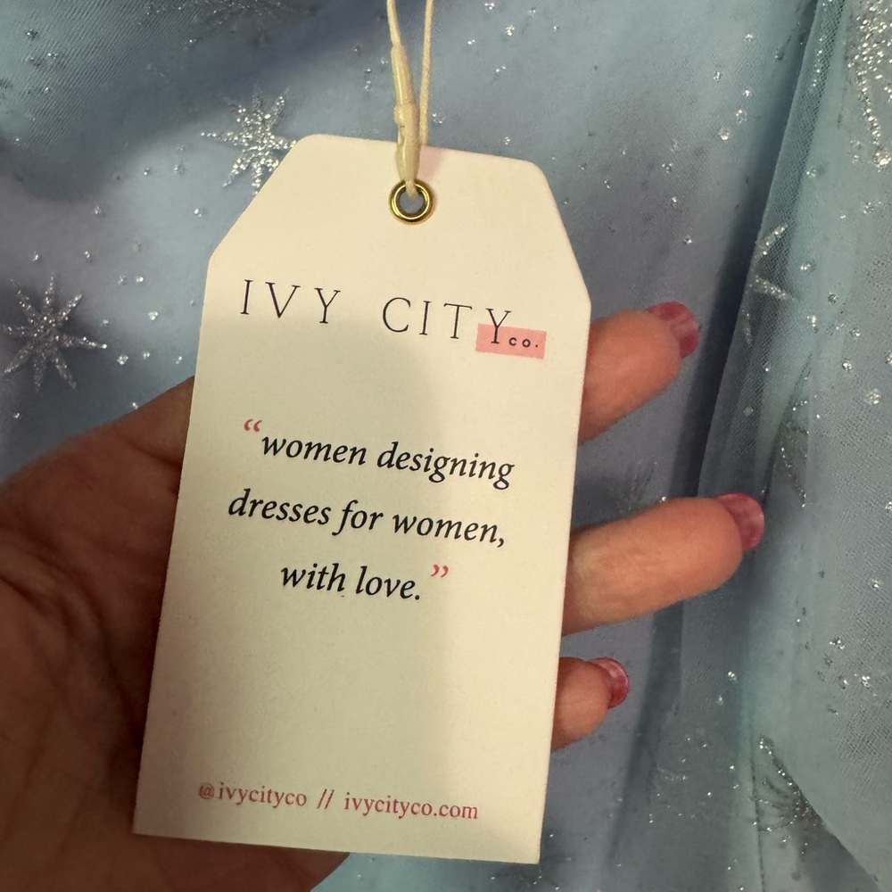 Elegant Baby Blue Dress - Picture 4 of 9